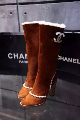 CHANEL Knee-high boots Lined with fur Women--001